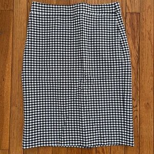 JCREW Classic Black and White Checkered Skirt- NWOT
